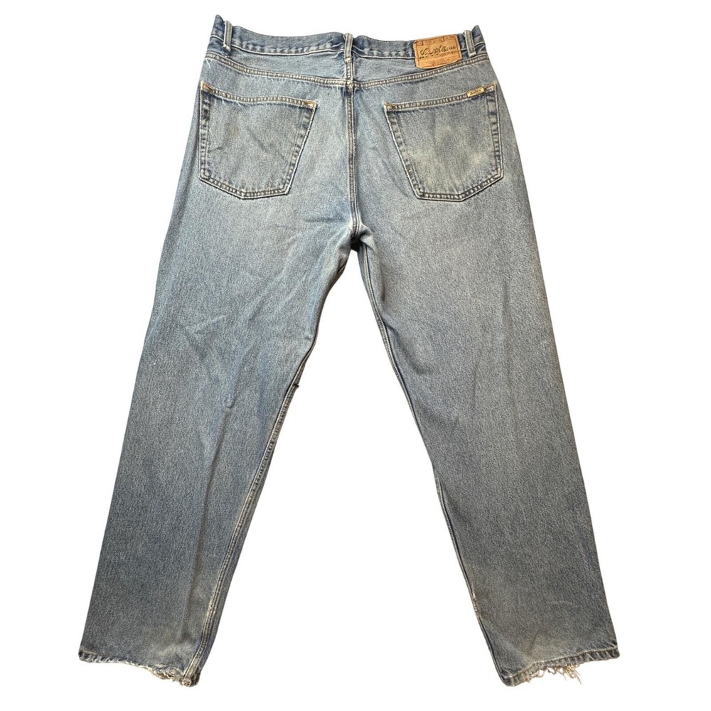 Vintage Levi Strauss Signature Jeans Mens 38x32 Relaxed Fit Light Wash Denim 00s